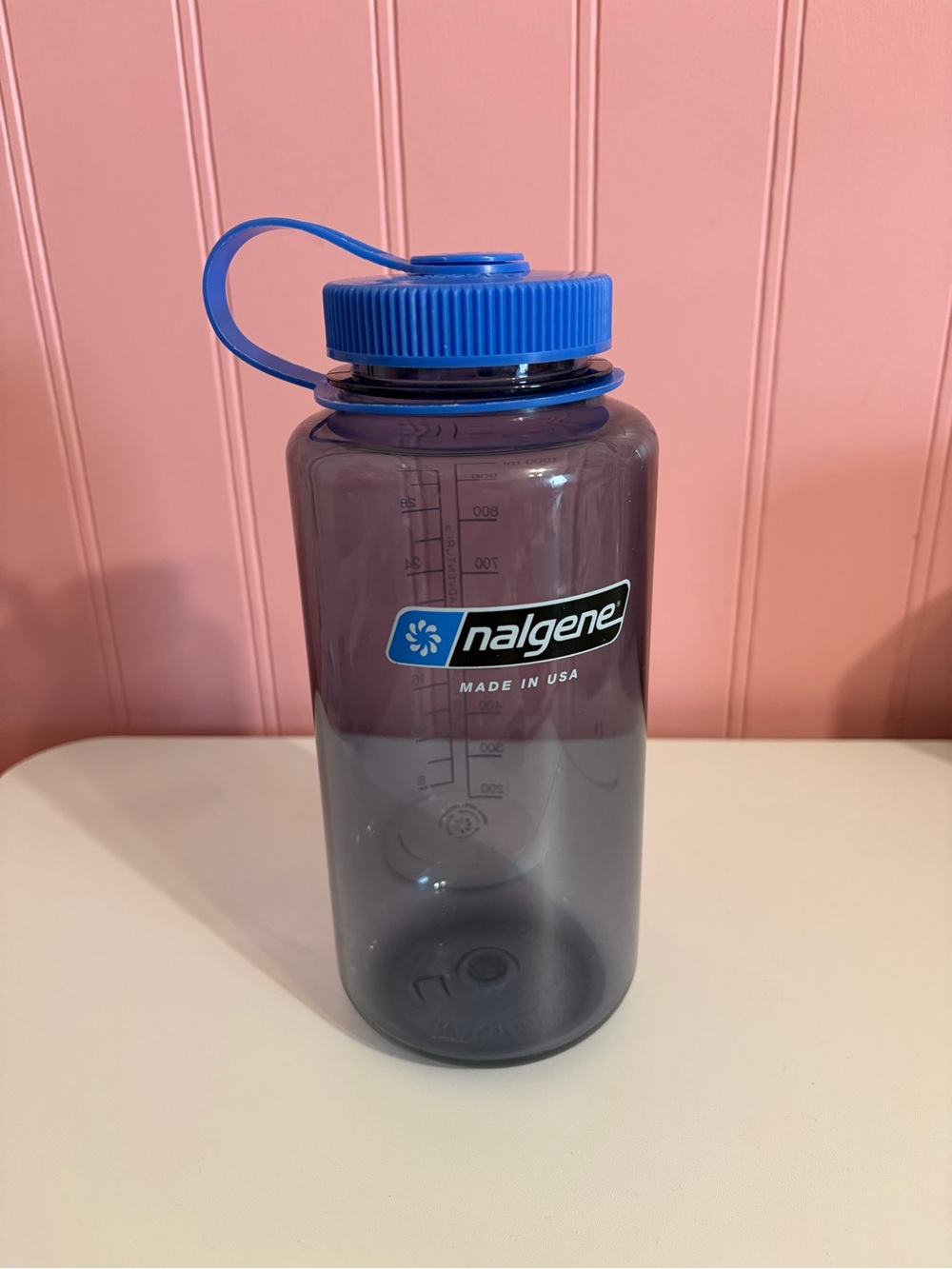 Nalgene 32oz Tritan Wide Mouth Blue & Gray Water Bottle